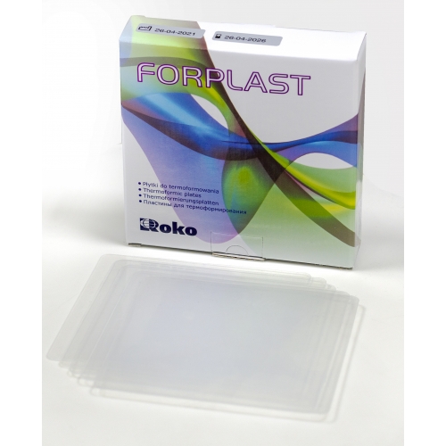 FORPLAST 1,0 mm SOFT (20 szt.) - płytki do termoformowania kwadratowe